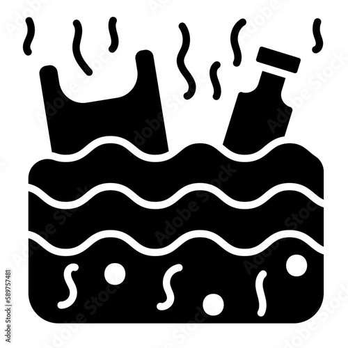 trash in the water