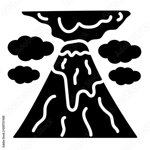 erupting volcano