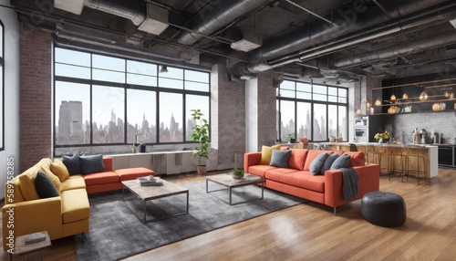 Modern Loft Living in the Heart of New York City generative ai