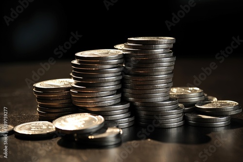 Wallpaper Mural Pile of coins representing the idea of accumulating wealth | Generative AI Torontodigital.ca