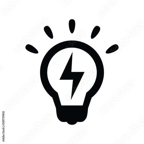 Light bulb vector icon