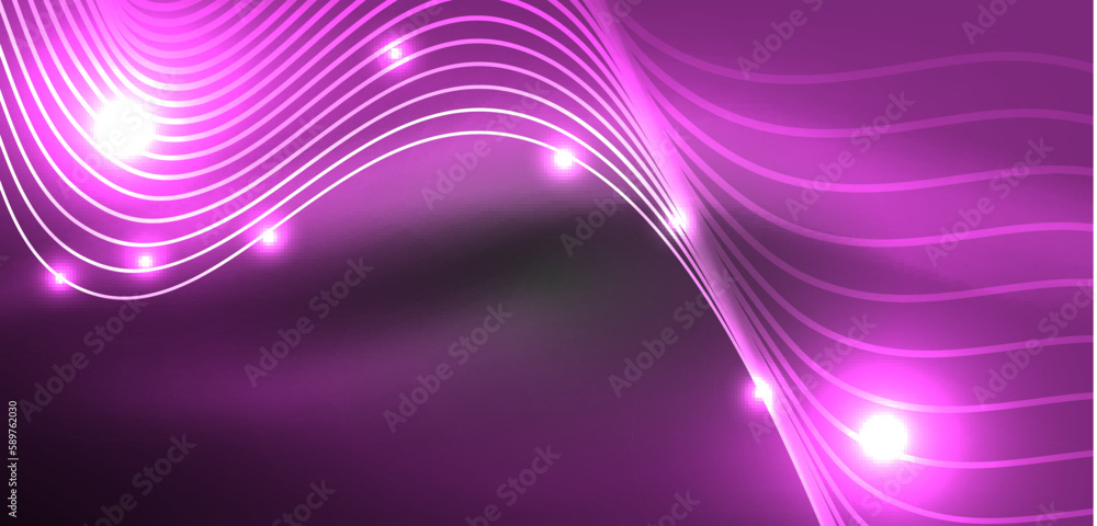 Abstract background neon wave. Hi-tech design for wallpaper, banner, background, landing page, wall art, invitation, prints, posters Abstract background neon wave. Hi-tech design for wallpaper, banner, background, landing page, wall art, invitation, prints, posters