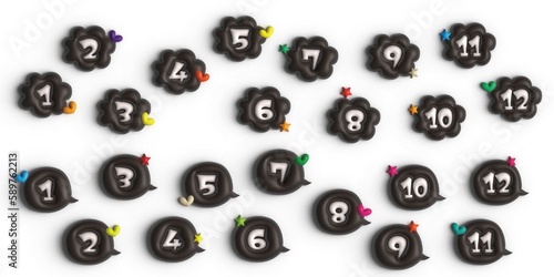 数字吹き出しセット