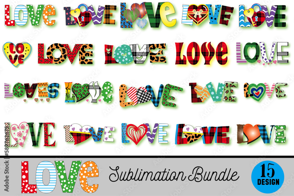 Love/ Heart/ Valentine Day Sublimation Bundle Love/ Heart/ Valentine Day Sublimation Bundle