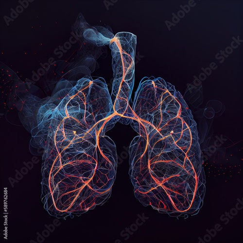 Lungs 3d illustration
