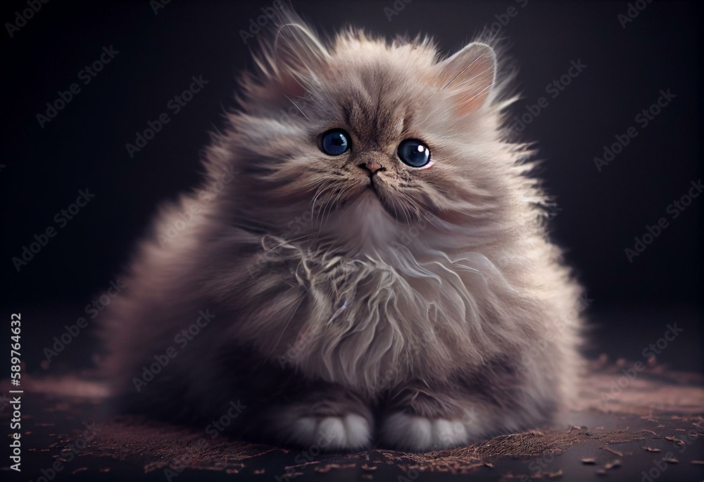 This Fuzzy Cat Animal Character Is the Definition of Cuteness, Generative AI