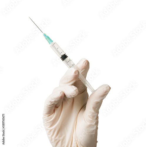 Fotografija Hand in a Glove Holding Syringe