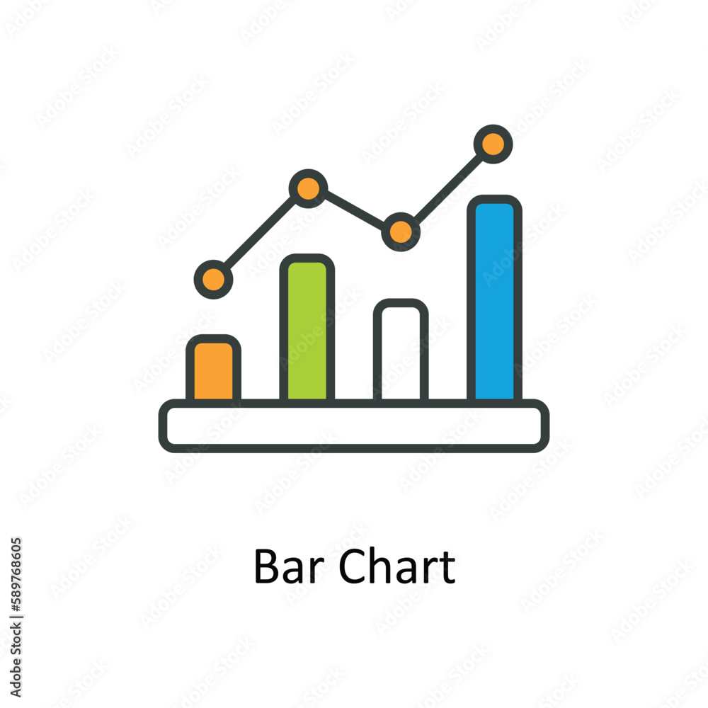 Bar Chart Vector Fill outline Icons. Simple stock illustration stock Bar Chart Vector Fill outline Icons. Simple stock illustration stock