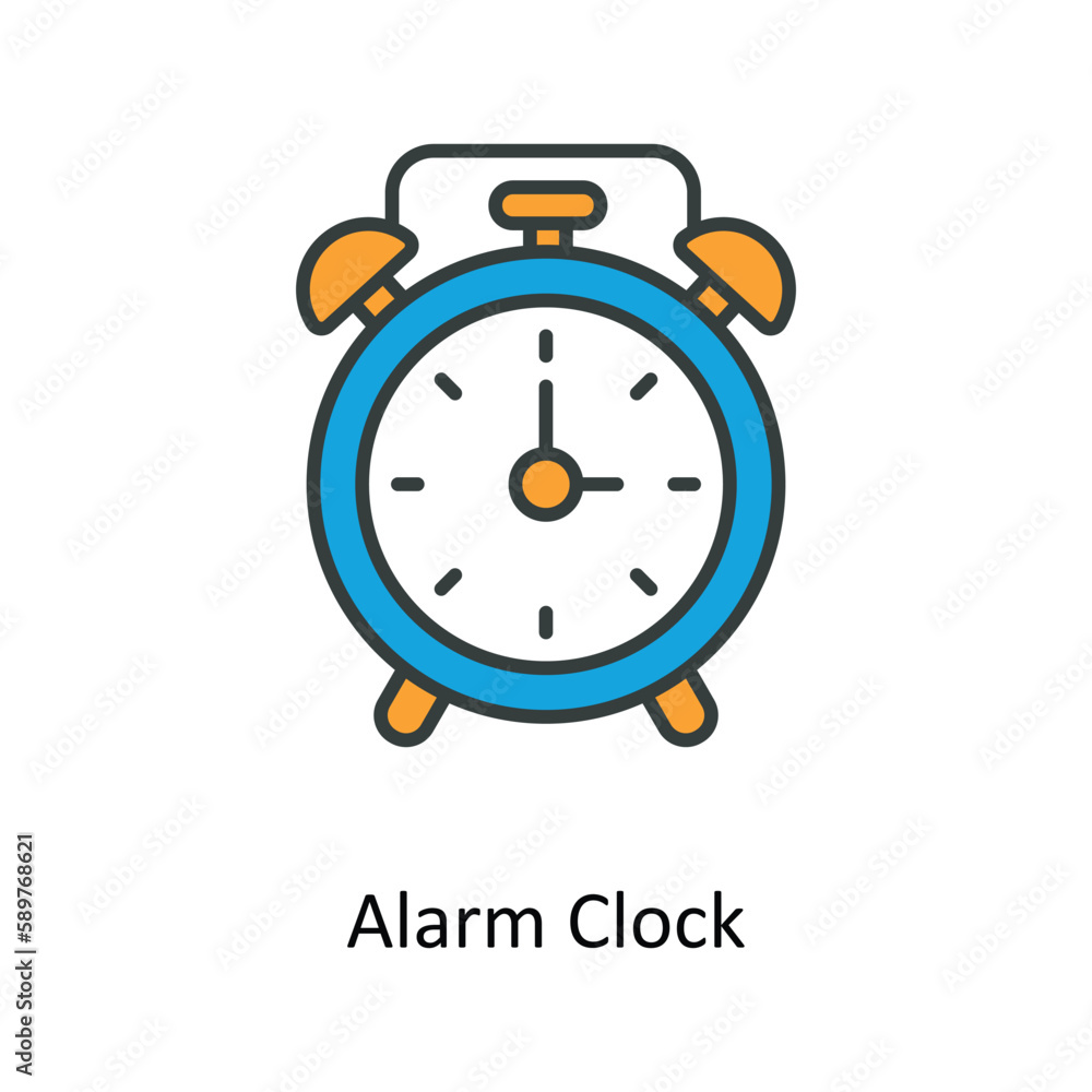 Alarm Clock Vector Fill outline Icons. Simple stock illustration stock Alarm Clock Vector Fill outline Icons. Simple stock illustration stock