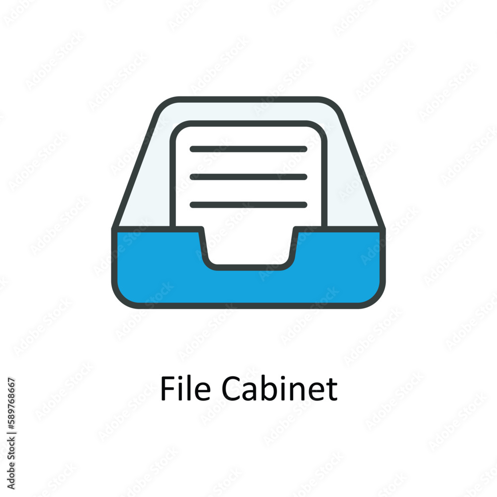 File Cabinet Vector Fill outline Icons. Simple stock illustration stock File Cabinet Vector Fill outline Icons. Simple stock illustration stock