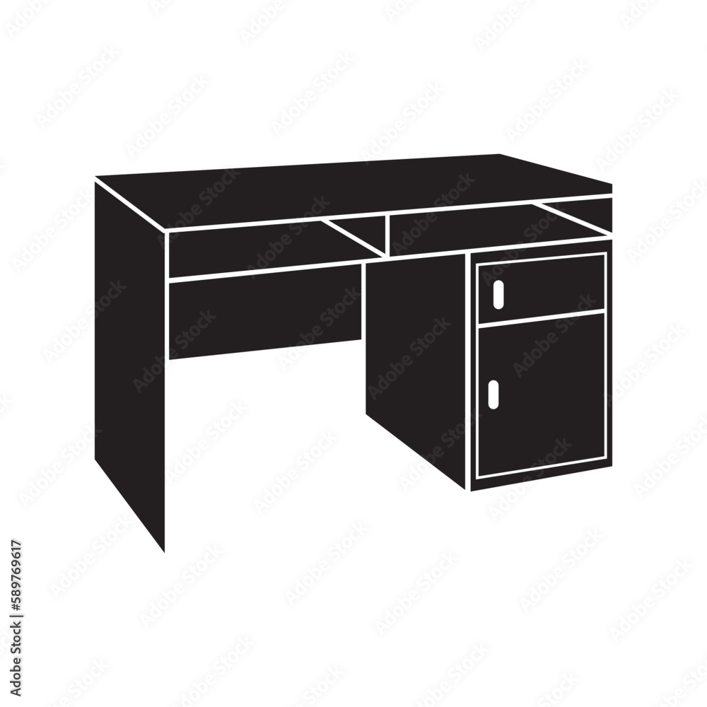 Work desk logo icon,illustration design template Work desk logo icon,illustration design template