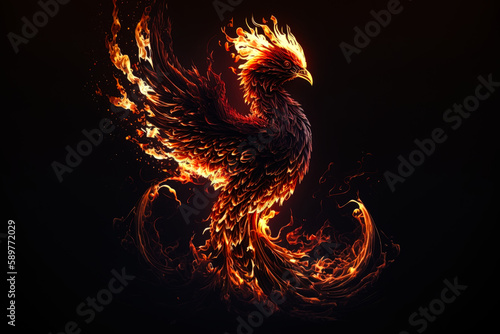 Greek mythology immortal bird Phoenix photo