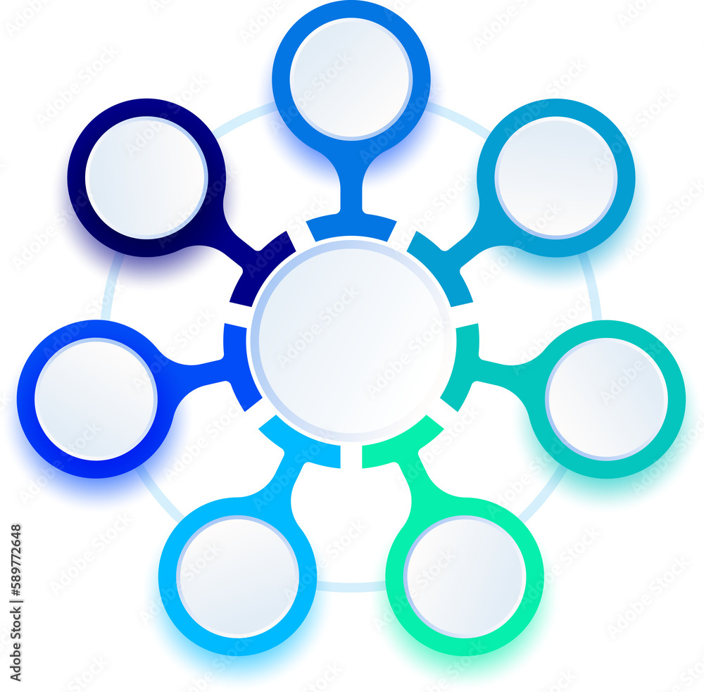 7 Circular Infographic Diagram Process 7 Circular Infographic Diagram Process