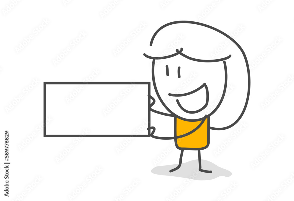 Stick figures. Blank banner. Vector illustration of man holding blank banner. It can be used for presentation, for explanation, as a mascot, for communication, to express emotions. Stick figures. Blank banner. Vector illustration of man holding blank banner. It can be used for presentation, for explanation, as a mascot, for communication, to express emotions.