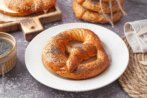 Freshly baked poppy seed pr...