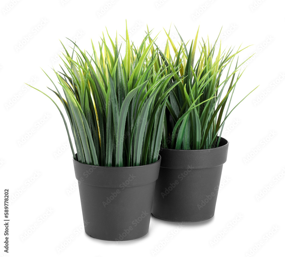 Artificial grass on white background Artificial grass on white background