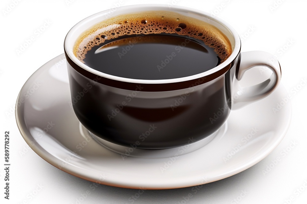 a cup coffee isolated on white a cup coffee isolated on white