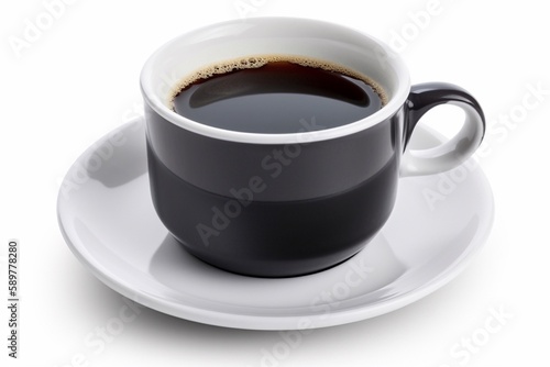 A cup coffee isolated on white AI Generative