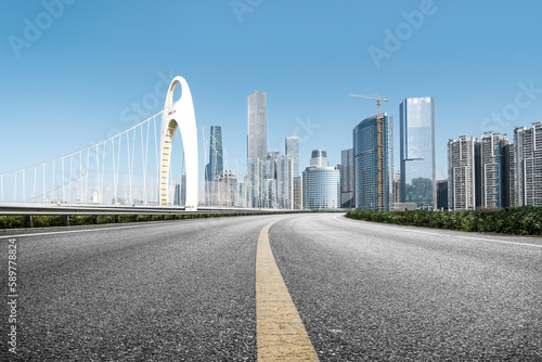 Guangzhou modern architectural landscape and urban streets