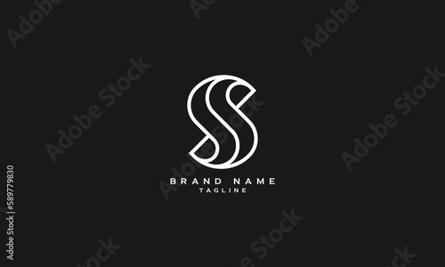 SS, Abstract initial monogram letter alphabet logo design