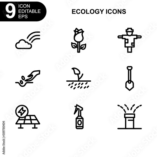 nature and ecology icon or logo isolated sign symbol vector illustration - Collection of high quality black style vector icons 
