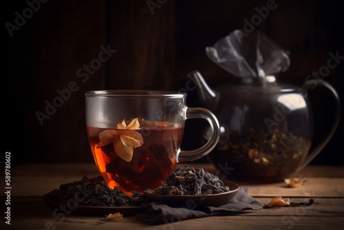 cup of tea with jasmine flower