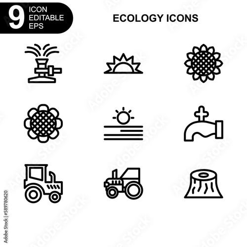 nature and ecology icon or logo isolated sign symbol vector illustration - Collection of high quality black style vector icons 
