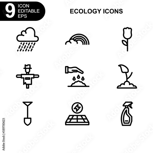 nature and ecology icon or logo isolated sign symbol vector illustration - Collection of high quality black style vector icons 
