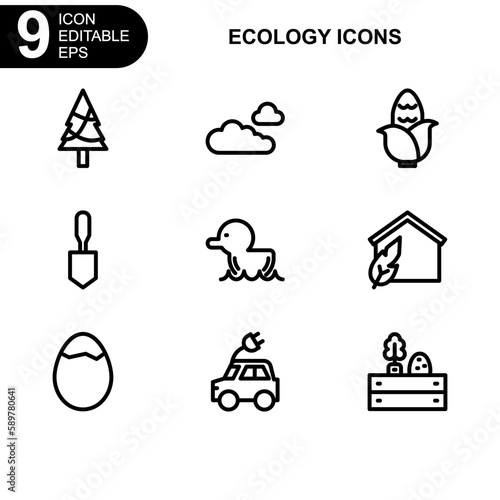 nature and ecology icon or logo isolated sign symbol vector illustration - Collection of high quality black style vector icons 
