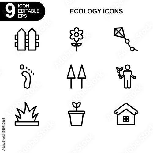 nature and ecology icon or logo isolated sign symbol vector illustration - Collection of high quality black style vector icons 

