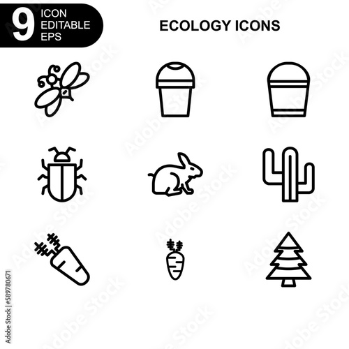nature and ecology icon or logo isolated sign symbol vector illustration - Collection of high quality black style vector icons 
