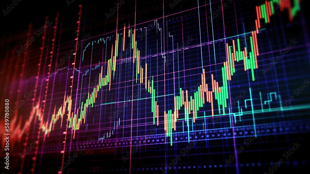 Stock market chart. Created with Generative AI technology Stock market chart. Created with Generative AI technology