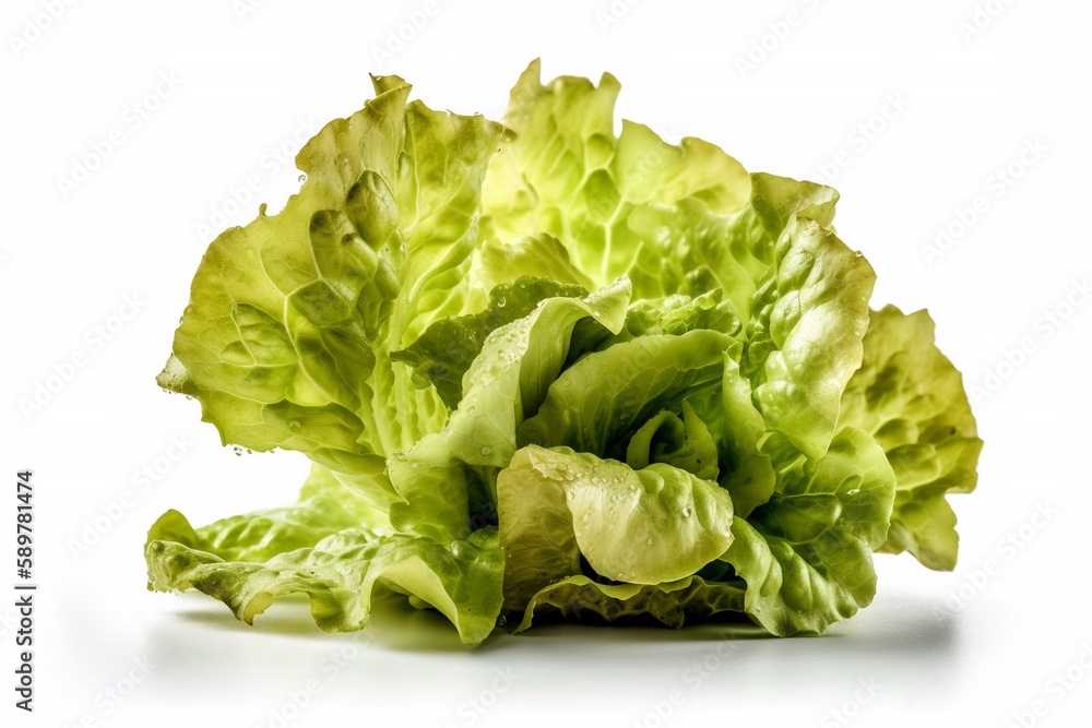 fresh lettuce isolated on white fresh lettuce isolated on white