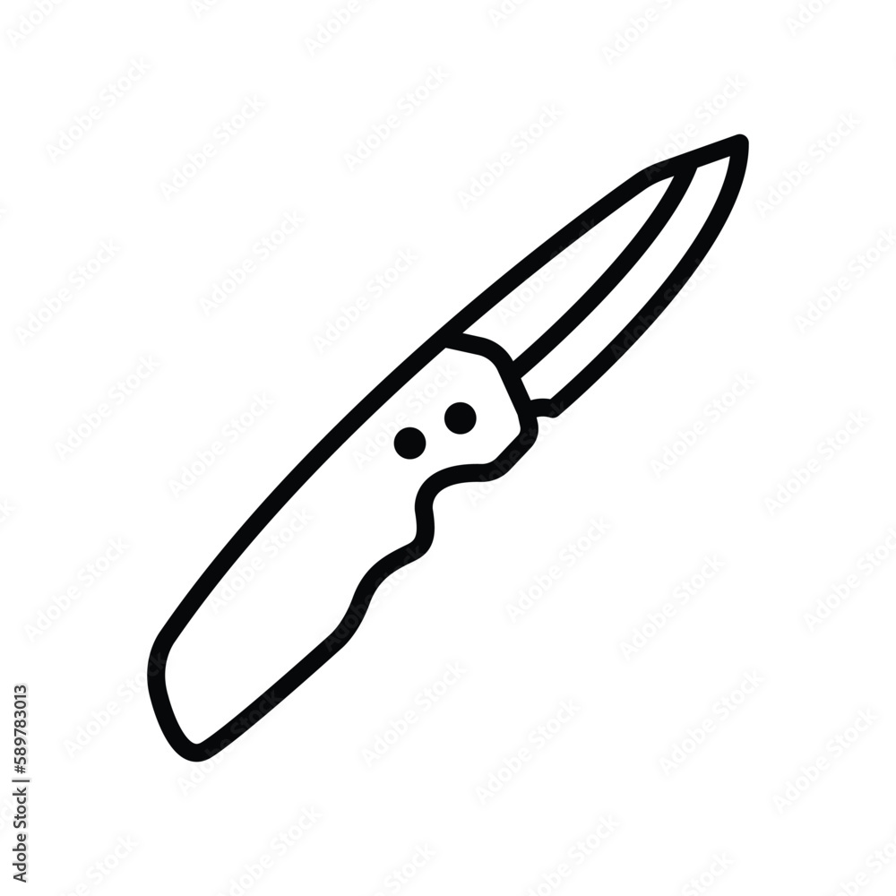 Obraz premium folding knife icon vector design template in white background