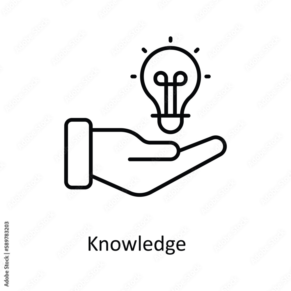 Knowledge Vector outline Icons. Simple stock illustration stock Knowledge Vector outline Icons. Simple stock illustration stock