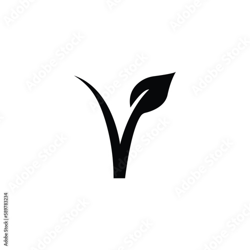 vegan symbol doodle icon, vector illustration