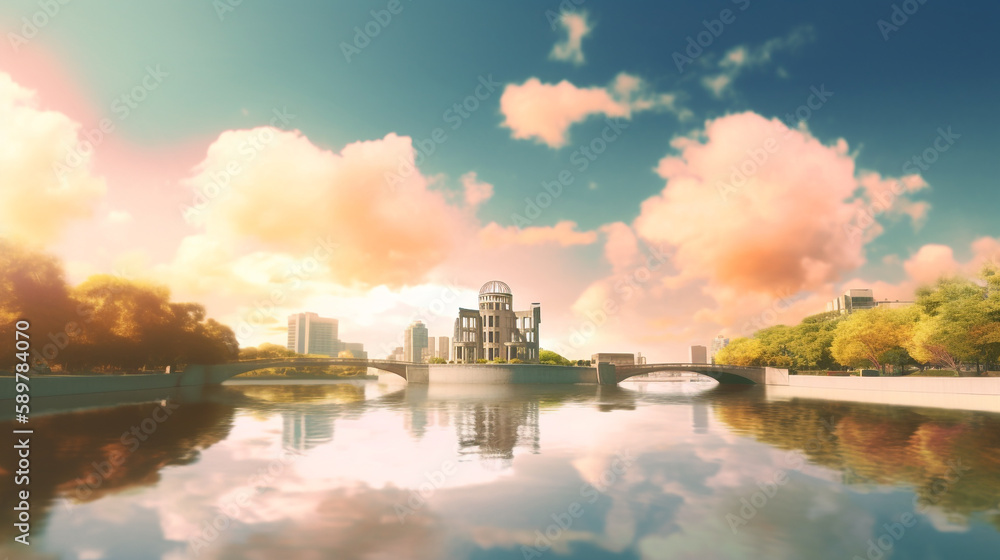 Anime style abstract background, generative ai Anime style abstract background, generative ai