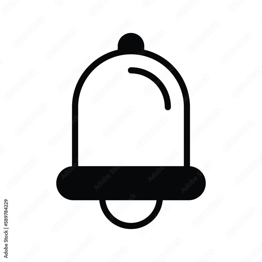 Notification bell icon with white background stock illustration Notification bell icon with white background stock illustration