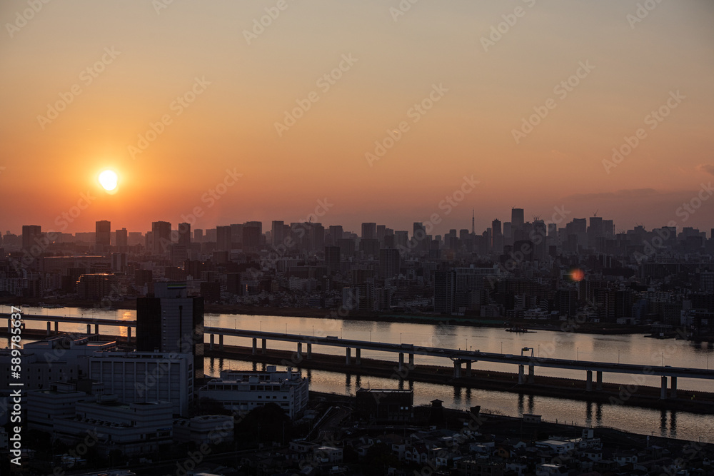船堀タワーから観る東京の景色
