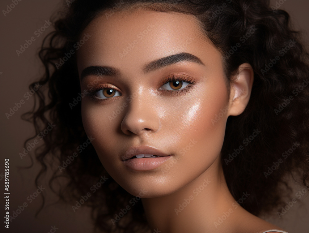 A Beautiful Young Woman with Natural Looking Makeup | Generative AI A Beautiful Young Woman with Natural Looking Makeup | Generative AI