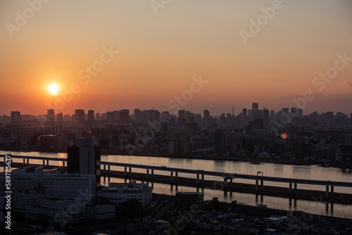 船堀タワーから観る東京の景色 © 黒水 雪那