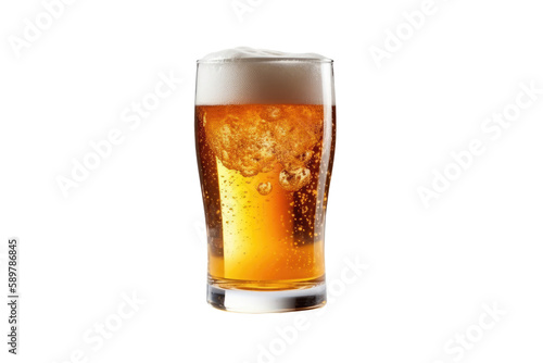Beer On White Background. Isolated Transparent, Png. Generative AI