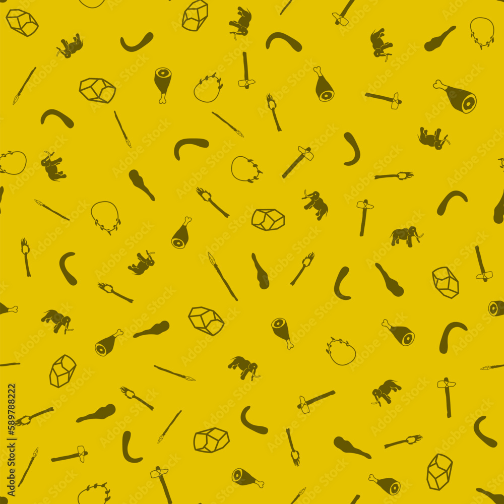 Stone Age Seamless Pattern Background. Stone Age Seamless Pattern Background.