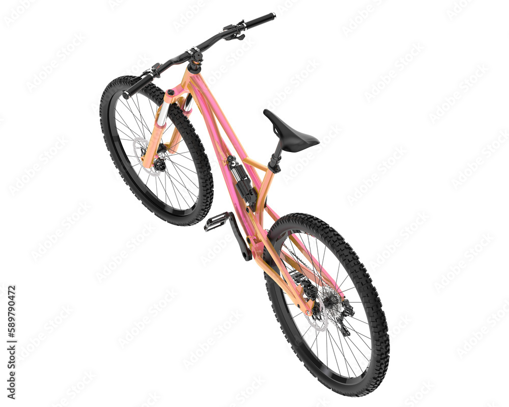Fototapeta premium Fast bike isolated on transparent background. 3d rendering - illustration