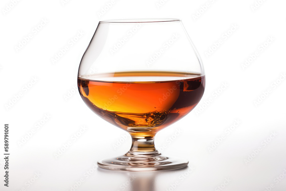 Cognac On White Background. Generative AI Cognac On White Background. Generative AI