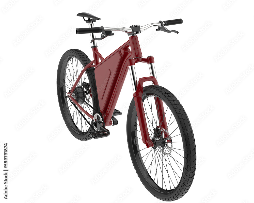 Fototapeta premium Fast bike isolated on transparent background. 3d rendering - illustration