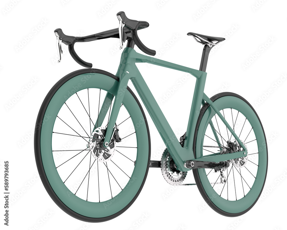 Obraz premium Fast bike isolated on transparent background. 3d rendering - illustration