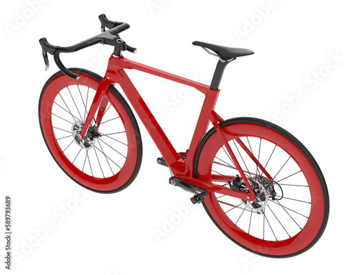 Fast bike isolated on transparent background. 3d rendering - illustration