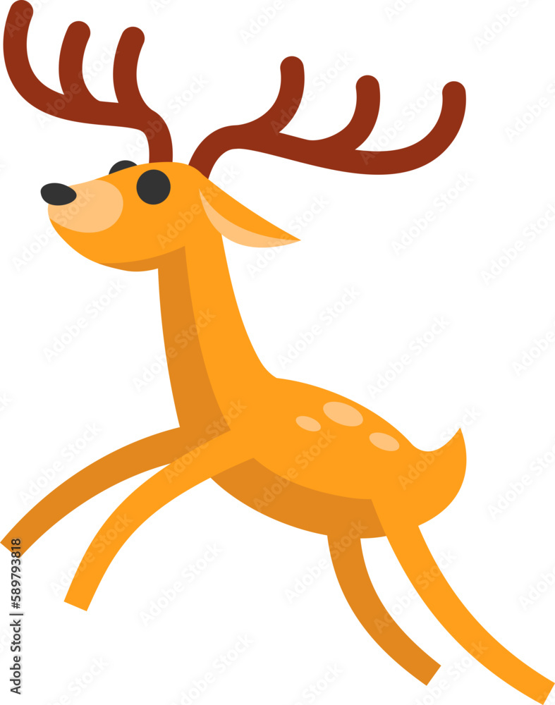 Fototapeta premium Cute Santa Deer