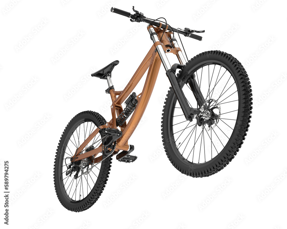 Realistic bike isolated on transparent background. 3d rendering - illustration